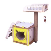 Patihomes Pro Kedi Tırmalama Oyun Evi XL Yataklı - Kedi Tırmalama Tahtası - 8