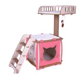 Patihomes Pro Kedi Tırmalama Oyun Evi XL Yataklı - Kedi Tırmalama Tahtası - 9