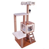 Patihomes XL Katlı Kedi Tırmalama ve Oyun Evi -Kedi Tırmalama Tahtası - 1