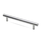 10 Adet Gül Boylu Mobilya Mutfak Dolap Çekmece Dolabı Metal Kulpu Kulbu Kulpları Parlak Krom 128 Mm - 4