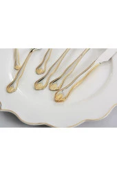 ROYAL MADEMOISELLE Diana 36 Parça Kaşık Çatal Bıçak Takımı - Gold thumbnail 3