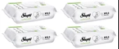 Sleepy Islak Havlu Mendil 90 Yaprak Natural Yenidoğan 4 Lü Set 360 Yaprak Plastik Kapaklı - 1