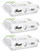 Sleepy Islak Havlu Mendil 90 Yaprak Natural Yenidoğan 3 Lü Set 270 Yaprak Plastik Kapaklı - 1