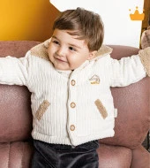 Babyhola 1.5 tog Kadife Pamuk Astar Bebek Çocuk Dolgulu Bomber Kaban 13454 - 1