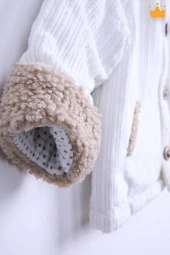 Babyhola 1.5 tog Kadife Pamuk Astar Bebek Çocuk Dolgulu Bomber Kaban 13454 - 5