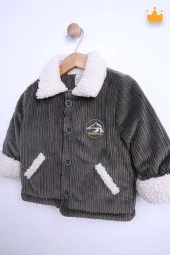 Babyhola 1.5 tog Kadife Pamuk Astar Bebek Çocuk Dolgulu Bomber Kaban 13454 - 9