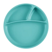 OiOi Porsiyon Vakum Tabanlı Silikon Tabak Aqua Green - 1