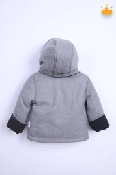 Babyhola 1.5 Tog Çıkarılabilir Kapşonlu Pamuk Astar Bebek Çocuk Dolgulu Kaban 13438 - 4