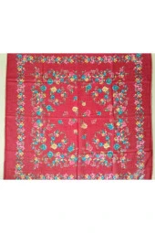 Fuşya Yazma, Yemeni, Tülbent, 100x100cm, Kenarları Kroşetalı, Tamamen Pamuklu, Terletmez - 6