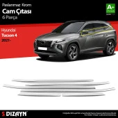Hyundai Tucson 4 için Krom Cam Çıtası 6 Parça. 2020 Üzeri - 1