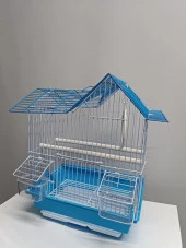 Netx Mavi Kuş Kafesi Çin Evi 30x23x51 Kanarya Muhabbet Kuşu için thumbnail 1