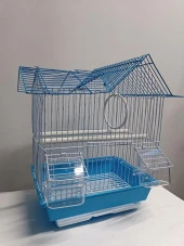 Netx Mavi Kuş Kafesi Çin Evi 30x23x51 Kanarya Muhabbet Kuşu için thumbnail 3