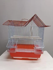 Netx Kırmızı Kuş Kafesi Çin Evi 30x23x51 Kanarya Muhabbet Kuşu için - 1
