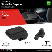 Ford Courier Kol için Dayama Kolçak ABS Vidalı Siyah 2014 Üzeri A+Kalite thumbnail 1