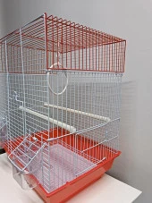NetX Kırmızı Kuş Kafes Dikdörtgen 34,5X28X45,5 1202A - 6