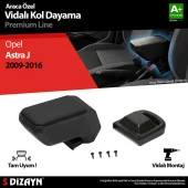 Opel Astra J için ABS Vidalı Kol Dayama Kolçak Siyah 2009-2016 A+Kalite thumbnail 1