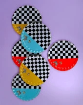 Glore Audra Altın Yaldızlı 6 Kişilik Cam Servis Tabağı Takımı 28093 thumbnail 1