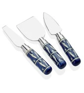 The Mia Corallo Peynir Servis Seti Mavi 3 Parça CRL0007 - 1