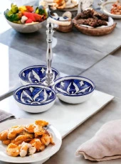 The Mia Corallo Çerezlik Mavi 3 Bölmeli 19x19x19 cm CRL0010 - 2