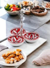 The Mia Corallo Çerezlik Kırmızı 3 Bölmeli 19x19x19 cm CRL0020 - 2