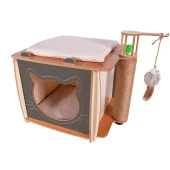 Pati Homes XL Lal Kedi Tırmalama Oyun Evi - Kedi Tırmalama Tahtası - 5