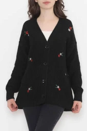 Nakışlı Hırka Siyah - 383.1577. - 1