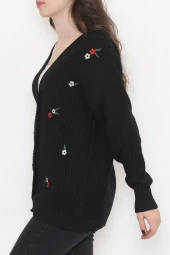 Nakışlı Hırka Siyah - 383.1577. - 9