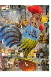 Deprem Çanı Rüzgar Zili Feng Shui Koruyucu Horoz Metal El İşi 5 Beş Metal borulu - 9