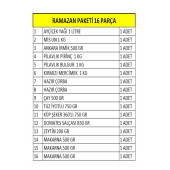 RAMAZAN PAKETİ ERZAK YARDIM KOLİSİ PAKETİ 16 PARÇA - 2