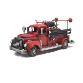 Dekoratif Metal İtfaiye Araba Kumbaralı Fotoğraf Çerçeveli - 1