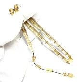 Kesme Model Usta İşi Sistemli 7-10mm Ateş Kehribar Tesbih thumbnail 1