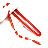 Kesme Model Usta İşi Sistemli 7-10mm Ateş Kehribar Tesbih thumbnail 1