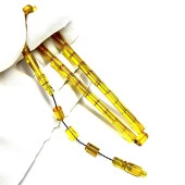 Kesme Model Usta İşi Sistemli 7-10mm Ateş Kehribar Tesbih thumbnail 1