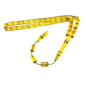 Kesme Model Usta İşi Sistemli 7-10mm Ateş Kehribar Tesbih thumbnail 2