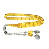 Kesme Model Püsküllü 9-14mm Ateş Sıkma Kehribar Tesbih thumbnail 2