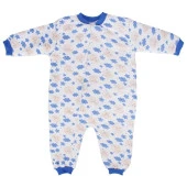 Erkek Çocuk Mavi Bulutlu Yıldız Desenli Uyku Tulumu - 1