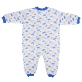 Erkek Çocuk Mavi Bulutlu Yıldız Desenli Uyku Tulumu - 2