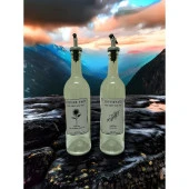 Sızdırmaz Zeytinyağı ve Ayçiçek Yağı Şişesi Yağdanlık Şeffaf Renkli 2 Adetx750 ML(Kopya) - 1