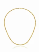 Halep Pullu Arpa Zincir 3 mm 14 Ayar Altın Kolye thumbnail 2