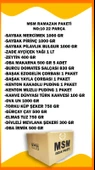 MSM Ramazan Erzak Kumanya Paketi Kolisi 22 Parça No 10 - 2