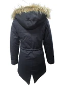 Jenerik J01805 Çocuk Kız Gabardin İçi Kürklü Kapüşonlu Kaban thumbnail 4