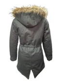 Jenerik J01805 Çocuk Kız Gabardin İçi Kürklü Kapüşonlu Kaban thumbnail 2