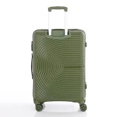 MÇS 3lü Set Kırılmaz Silikon Seyahat Valizi Bavulu V374 Haki - 4