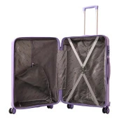 MÇS 3lü Set Kırılmaz Silikon Seyahat Valizi Bavulu V374 Lila thumbnail 2