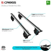 Citroen C5 X için (E43) 2021 Üzeri Oluksuz Model Gri Ara Atkı A+ Kalite thumbnail 1