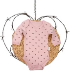 Kalp Desenli Kız Bebek Çıtçıtlı Body - 1