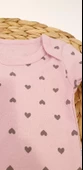 Kalp Desenli Kız Bebek Çıtçıtlı Body - 5