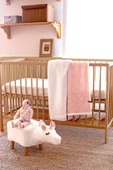 Fluffy Bebek BATTANiYE 80x100 cm Solid Pudra Pembe - 5
