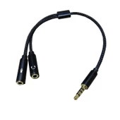 kulaklık mikrofon birleştirici splitter 3,5mm stereo kablo - 3