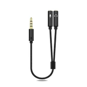 kulaklık mikrofon birleştirici splitter 3,5mm stereo kablo - 1